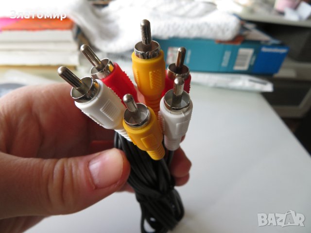 Аудио видео кабели SCART-3RCA (скарт към 3 чинча) и 3 чинча към 3 чинча, снимка 3 - Друга електроника - 43882111