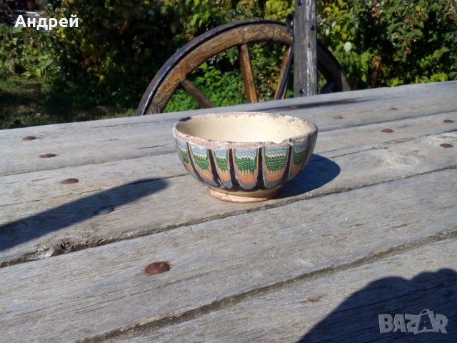 Старинна керамична паница #6, снимка 2 - Антикварни и старинни предмети - 27185817