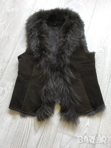 Style Butler елек с косъм заек и лисица за декорация S, снимка 6 - Елеци - 52586103