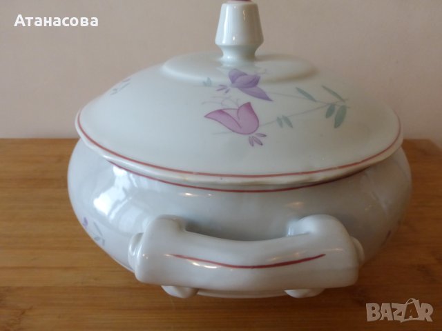 Супник Барок български порцелан Коста Йорданов Видин 1970 г, снимка 9 - Други - 43905432