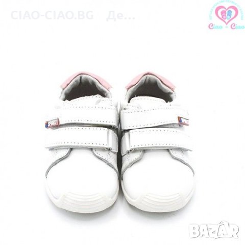 №19-№24, Бебешки обувки за момиче BUBBLE KIDS, бели с розов акцент, снимка 7 - Бебешки обувки - 32391907