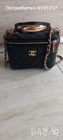 Луксозна дамска чанта CHANEL – черна, капитонирана