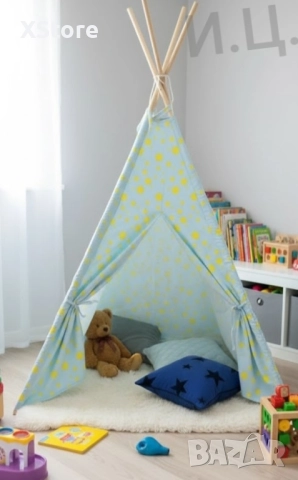 Детска типи палатка от плат за игра, почивка или четене