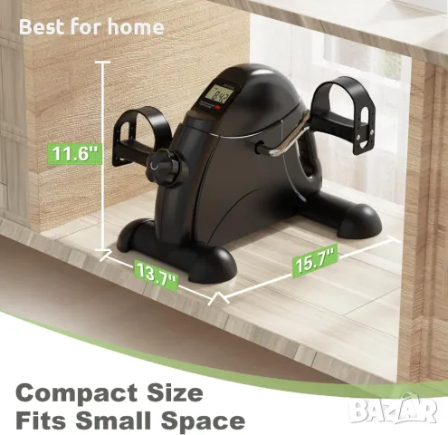 Мини велоергометър, тренажор с педали за велосипед, снимка 3 - Фитнес уреди - 49638358