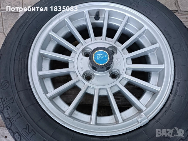 Ретро джанти 13ки 4х100 + гуми 185/60/13 Semperit, снимка 4 - Гуми и джанти - 51552227