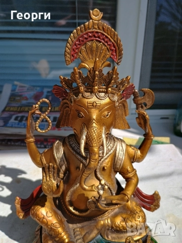 Бронзова Ганеша 27 см., снимка 2 - Колекции - 51493044