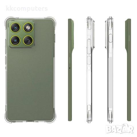 WANLONFENG Удароустойчив TPU Калъф за Motorola Edge 70 5G- Airbag технология, вкл. 2 бр Стъкло за Ек, снимка 3 - Калъфи, кейсове - 52411489