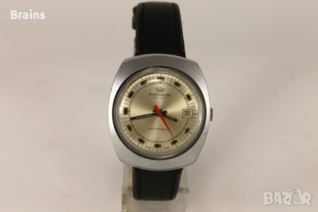 1960's Everswiss De Luxe Швейцарски Ръчен Часовник , снимка 2 - Антикварни и старинни предмети - 40536974