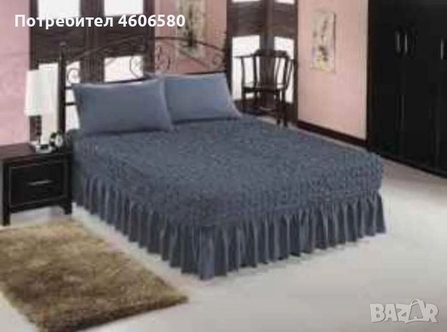 Еластични кувертюри за спалня + 2 декоративни калъфки – 160/200 – 180/200, снимка 2 - Покривки за легло - 53398813
