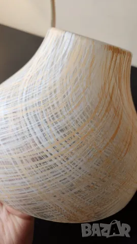 Абажур полилей лампа стъкло бежов, снимка 4 - Полилеи - 49271758