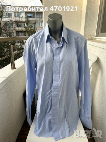 Мъжка синя риза МОNNI, снимка 3 - Ризи - 53136889
