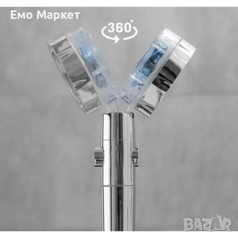 Слушалка за душ с перка и 3D ефект, снимка 9 - Душове - 48975762