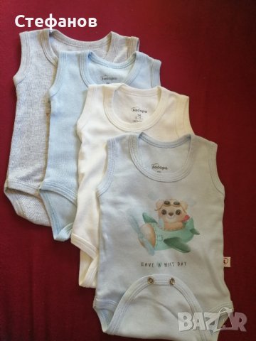 Бебешки комплект 4 бодита, 0-3 месеца, снимка 1 - Комплекти за бебе - 43907119