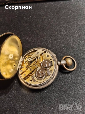 Швейцарски СРЕБЪРЕН джобен часовник 1901г. - Промоция, снимка 8 - Джобни - 49241222