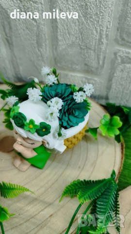 Ангелчета в зелен цвят!!, снимка 14 - Декорация за дома - 51459163