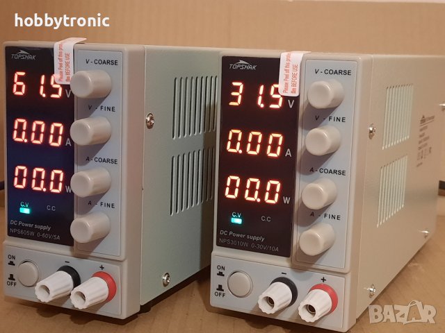 Лабораторно захранване 30V/10A, 60V/5A с регулиране на ток и напрежение 