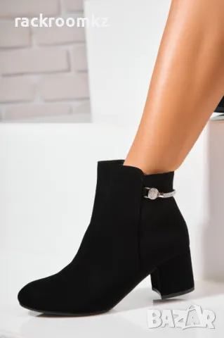 Елегантни дамски боти на квадратен ток модел: T2339-2 black