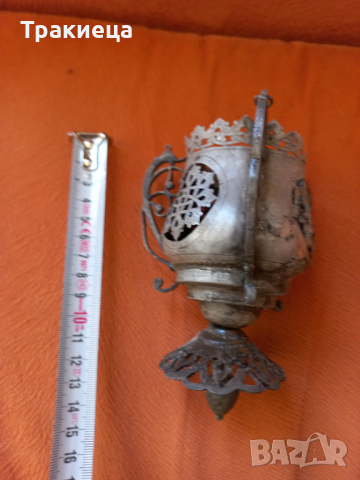 ВЪЗРОЖДЕНСКО СРЕБЪРНО КАНДИЛО РЕЛИГИЯ, снимка 8 - Антикварни и старинни предмети - 44877276