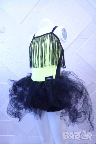 Детска рокля за спортни танци в черно и електрик, снимка 7 - Детски рокли и поли - 44029102