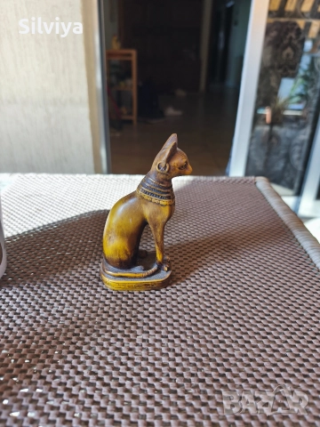 Египетска фигура котка(мау), снимка 2 - Антикварни и старинни предмети - 52594407