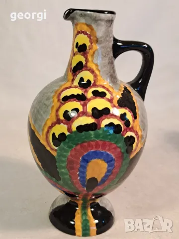 немска керамична кана ръчноизрисувана 18/5, снимка 2 - Колекции - 49262109