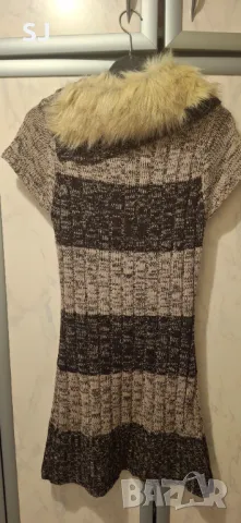 Дамска плетена рокля и блуза към нея, снимка 2 - Рокли - 49430173