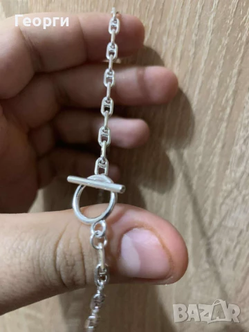 Hermes оригинално сребърно дамско колие 
