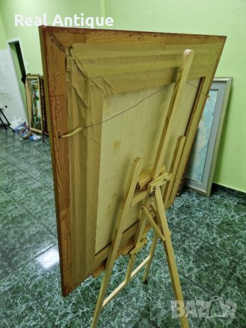 Изключително красива антикварна авторска майсторска картина масло върху платно , снимка 6 - Картини - 43297148