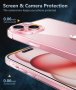 FNTCASE Калъф за телефон iPhone 15-Plus 6,7 инча, прозрачен, удароустойчив, с протектори, снимка 5