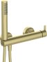 Комплект Златен смесител с душ слушалка тип Дъжд Silia Brush Gold, снимка 1 - Други - 43821820