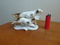Немска порцеланова фигура Ловни кучета 1950 г статуетка, снимка 2