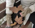 Handmade дамски ръкавици без пръсти с лого, снимка 18