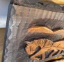 Стенна дърворезба с релефно изображение на мъж с плуг и кон, снимка 4