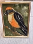 Картина маслом ПТИЦА,Миниатюра, снимка 2