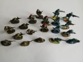 Стари ръчно рисувани фигурки войници., снимка 7