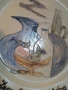 голяма декоративна керамична чиния за стена натюрморт 32/3, снимка 5