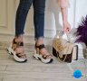 Дамски сандали на платформа + Стилна дамска чанта 