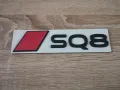 емблема Audi SQ8 нов стил черно с червено, снимка 1