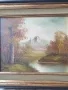38x33см/2бр стари картини масло върху платно/пейзажи/картина в дървена рамка, снимка 3