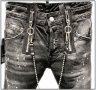 DSQUARED D2 Grey Zipped Painted Chain Biker Мъжки Дънки size 48 (32), снимка 3