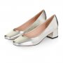 Нови кожени сребристи обувки Topshop номер 37, снимка 1 - Дамски ежедневни обувки - 27070536