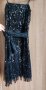 BCBG MAX AZRIA - черна рокля с пайети и тюл, снимка 5