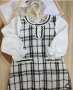 🐰Карирана рокля с волани и ръкави🐰, снимка 1 - Комплекти за бебе - 44005900