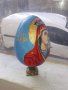Старо голямо ръчно рисувано яйце керамика религия икона, снимка 3