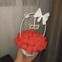 Средна кошничка с вечни рози , снимка 1 - Други - 44139533