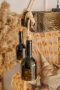 Абажур от дървени греди и бутилки от вино, снимка 2