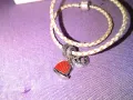 Пандора гривна нова сребро и естествена кожа , снимка 3