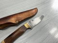 Кован нож за дране с кожена кания. №3827, снимка 3