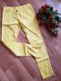 Жълт панталон с подвижен цип на крачолите 