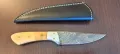 нож ръчна изработка дамаска стомана и камилска кост кания, снимка 1